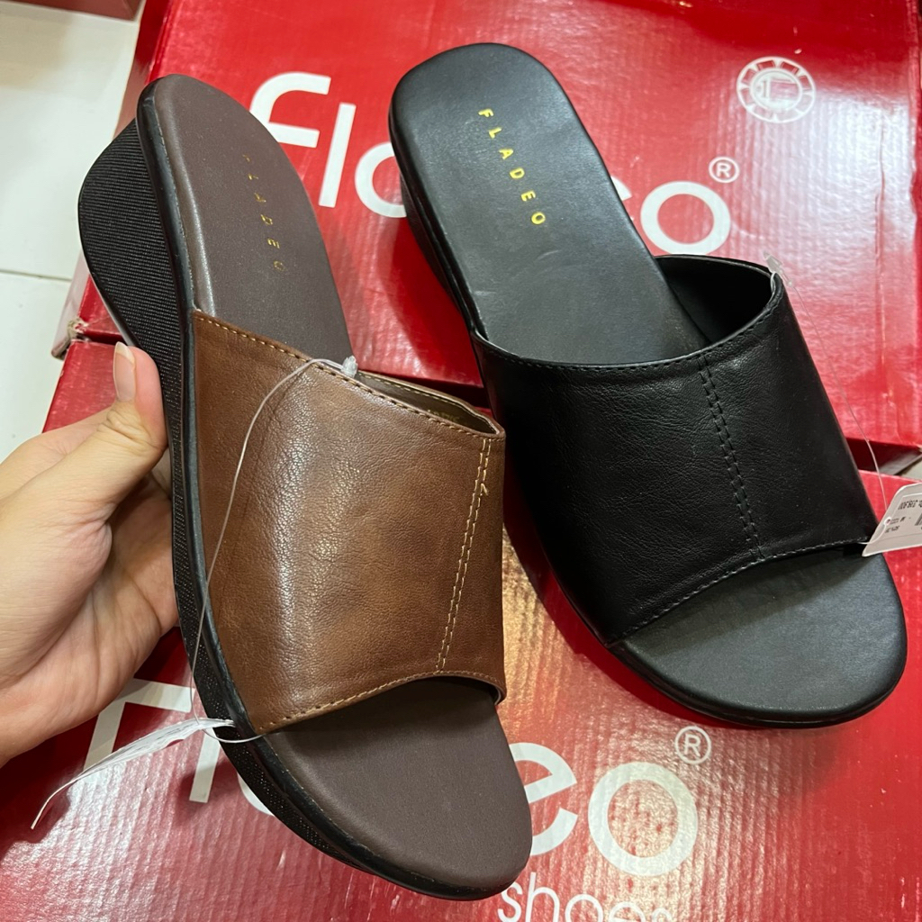 SANDAL WEDGES WANITA FLADEO ORI