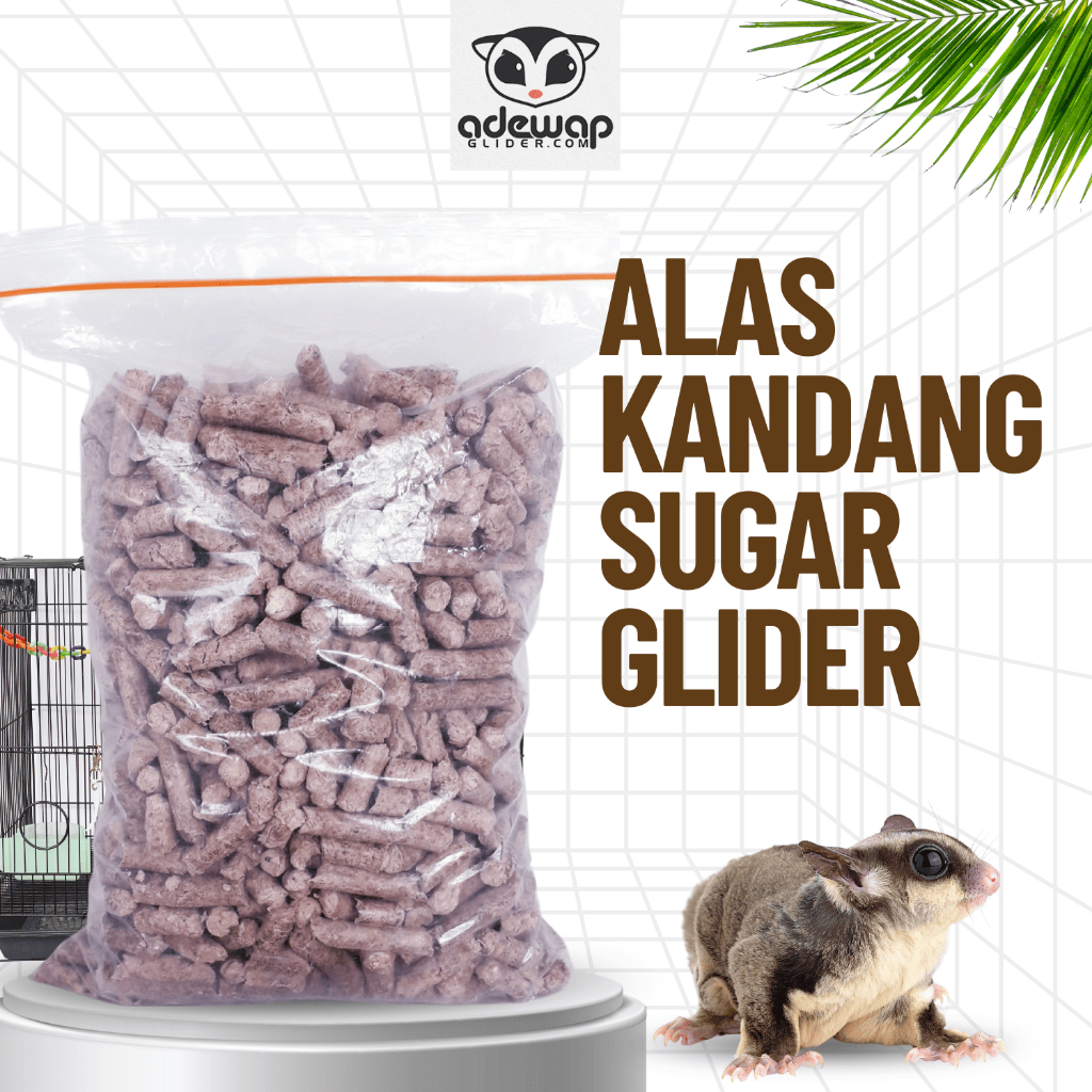 ADEWAP GLIDER Wood Pellet Alas Kandang Sugar Glider