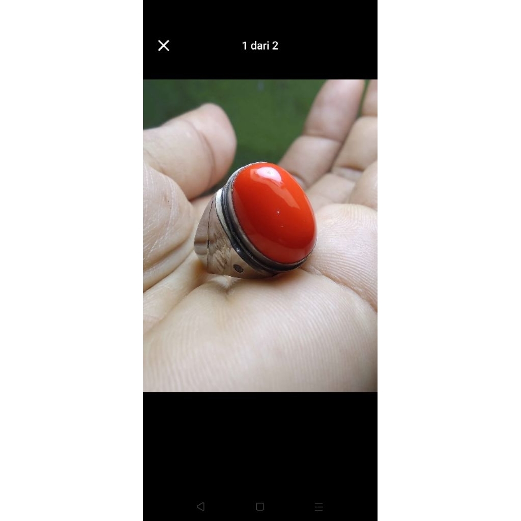 batu cincin akik merah marjan