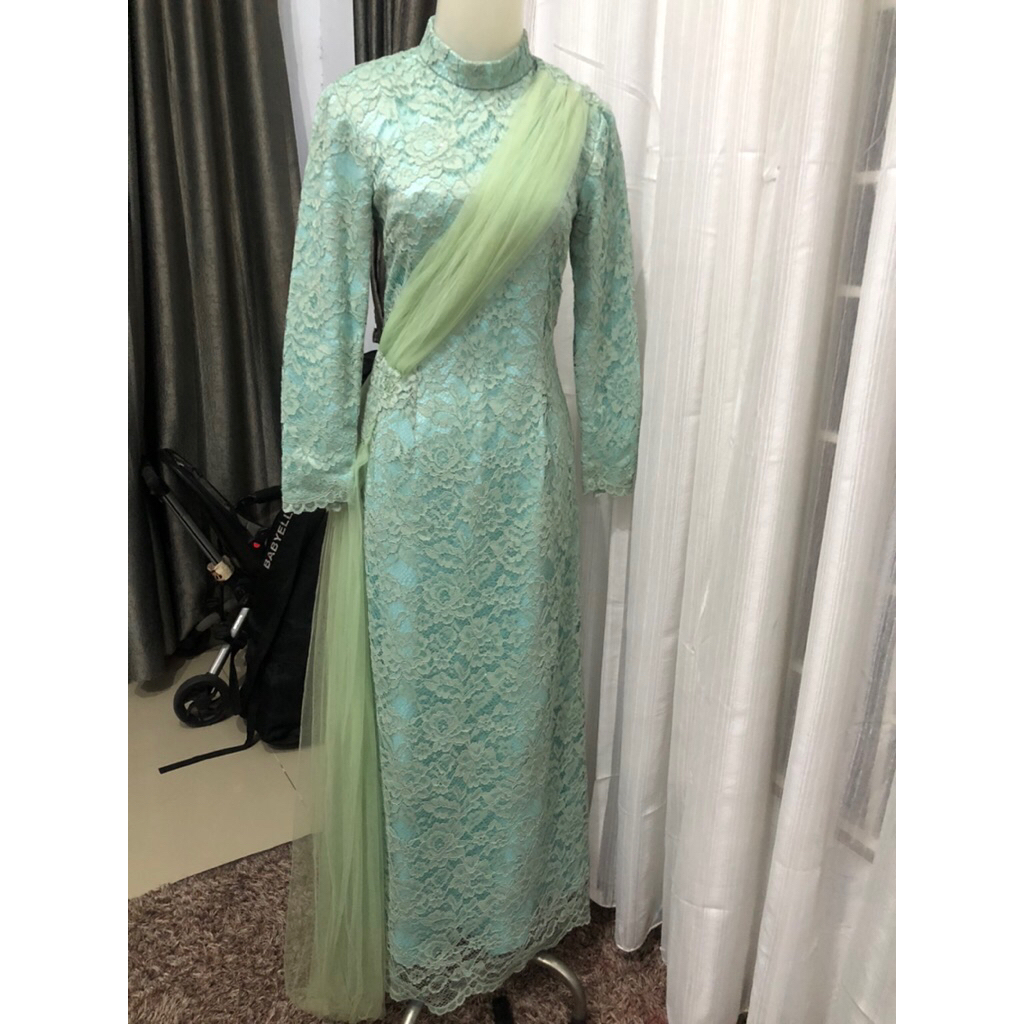 Dress tempahan muslim preloved/Fashion muslimah preloved/dress pesta preloved