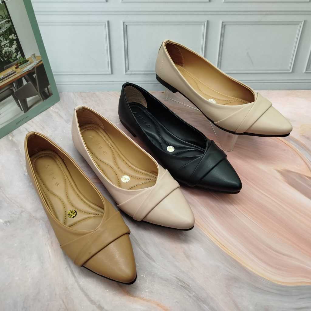 Alive Flatshoes Wanita Sepatu Flat Model Balet Cewek LM 04 DL 03