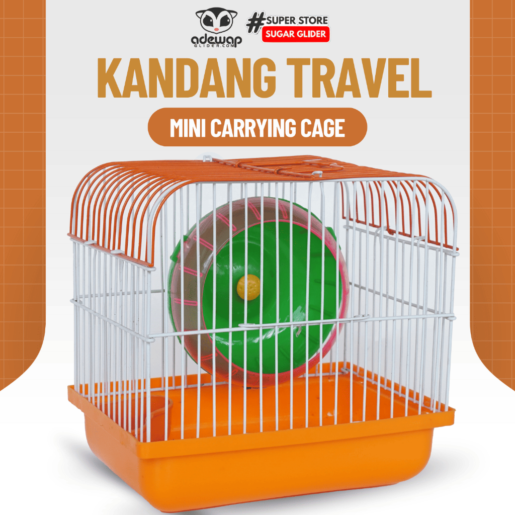 ADEWAP GLIDER Mini Hamster Cage - Kandang Sugar Glider Hamster Ukuran Kecil
