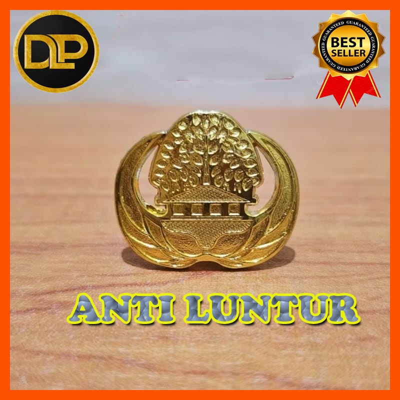 Pin Korpri bahan cor untuk P3K PNS ASN warna emas tidak luntur