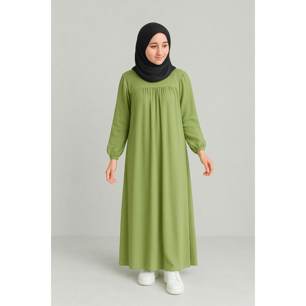 GAMIS DUBAI Dress | Maxi Dress Wanita Lengan Panjang, Gamis Lebaran