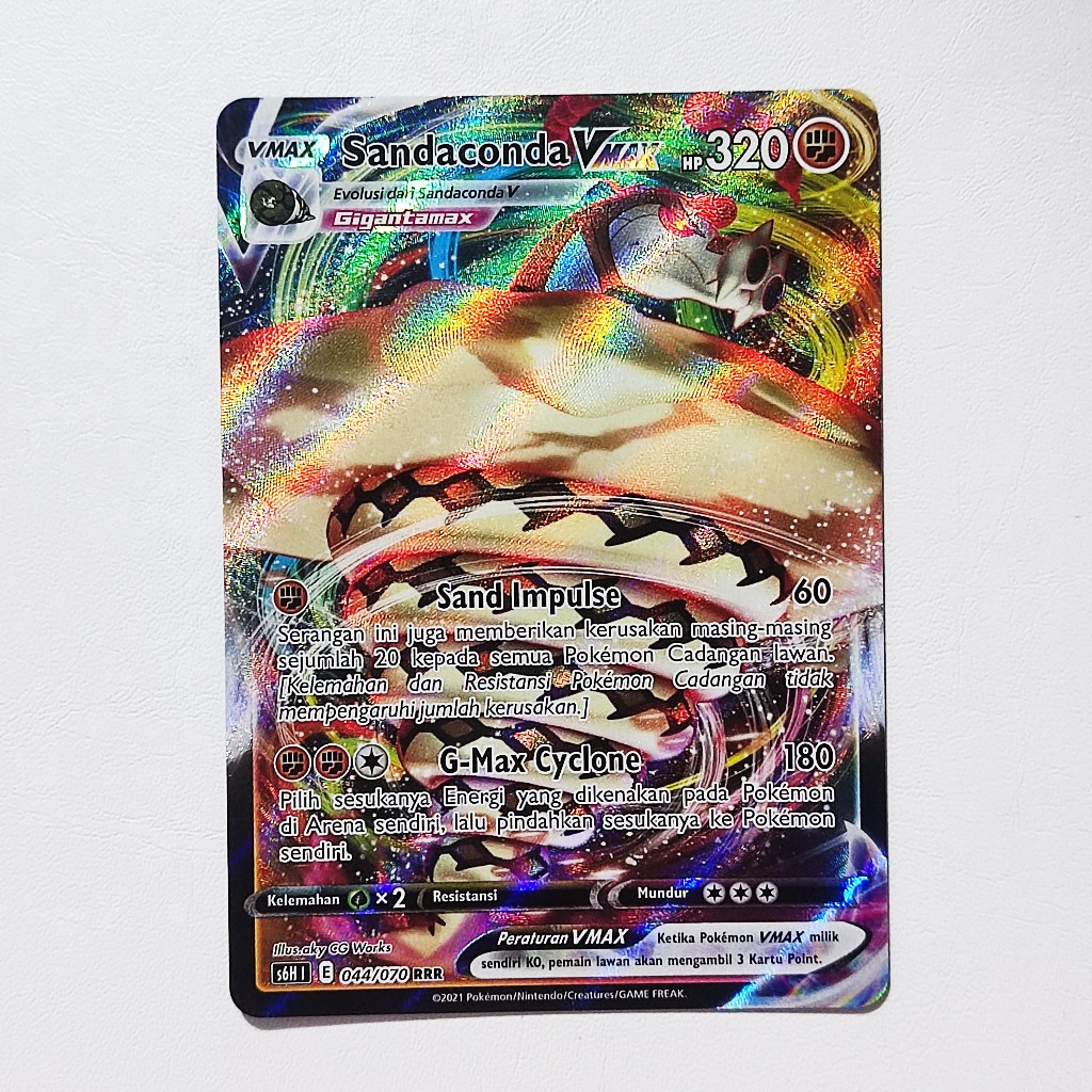 Sandaconda VMAX RRR 044/070 S6H - Kartu Pokemon Indonesia