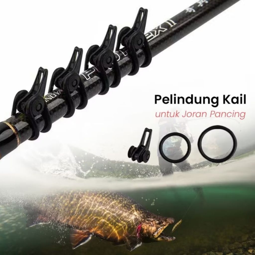 Pelindung kail untuk joran pancing umpan kesting/casting isi 10pcs pengait/pengaman kail Hook Keeper