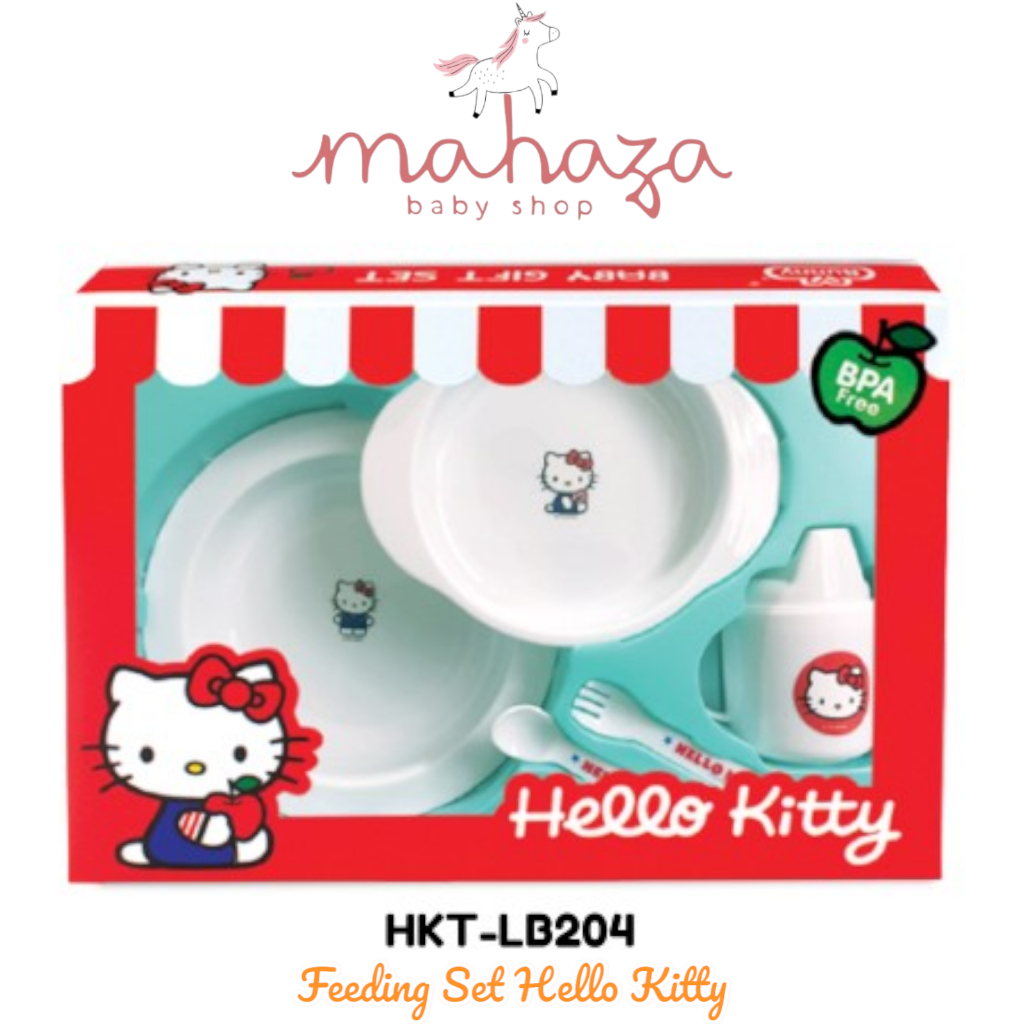 HKT LB 204 Hello Kitty Feeding Set MEDIUM Perlengkapan Makan Bayi Bunny Feeding Set  | Alat Makan Ba