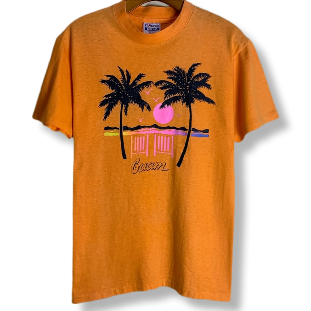 VINTAGE HAWAII GUAM BY HANES BEEFY T-SHIRT | KAOS | AFM