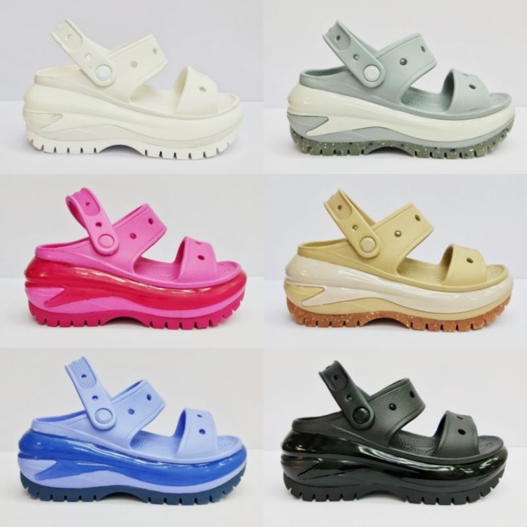 Crocs Mega crush sandal / wedges Crocs / sandal Crocs wanita / Crocs Mega crush slide