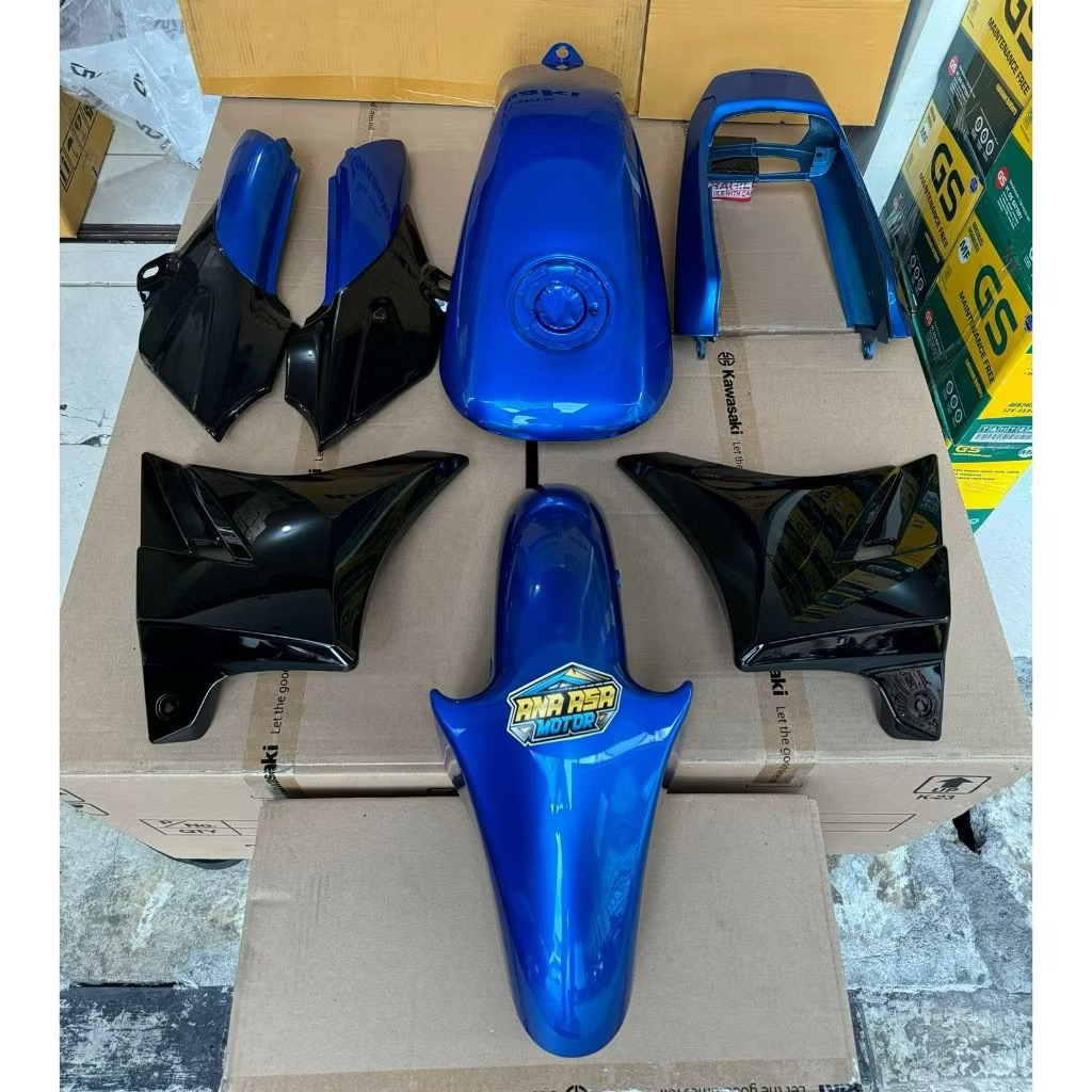Paket Fullset Cover Body Kawasaki Ninja R Ninja SS Tangki Ninja R Ninja SS Biru Terlaris