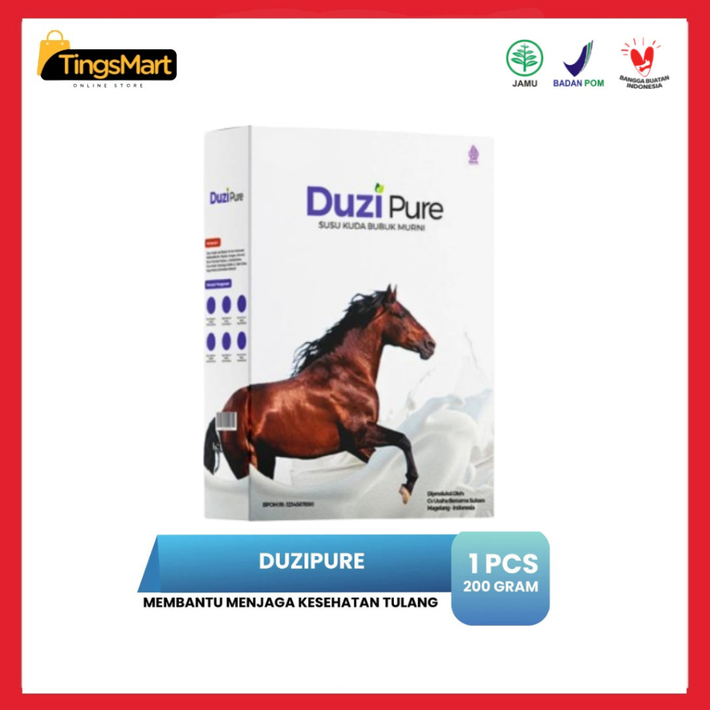 

Duzi Pure Susu Kuda Liar Murni Atasi Nyeri Sendi Asam Urat 200 Gram
