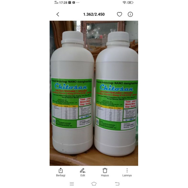 KODE G54U pengawet organik chitosan pH 11