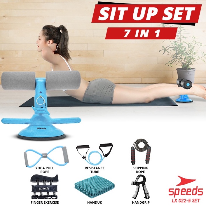 KODE V3I SPEEDS Sit Up Stand Set Alat Olahraga Gym Rumah 1 Set 7in1 Sit Up Handgrip Satu Set 225