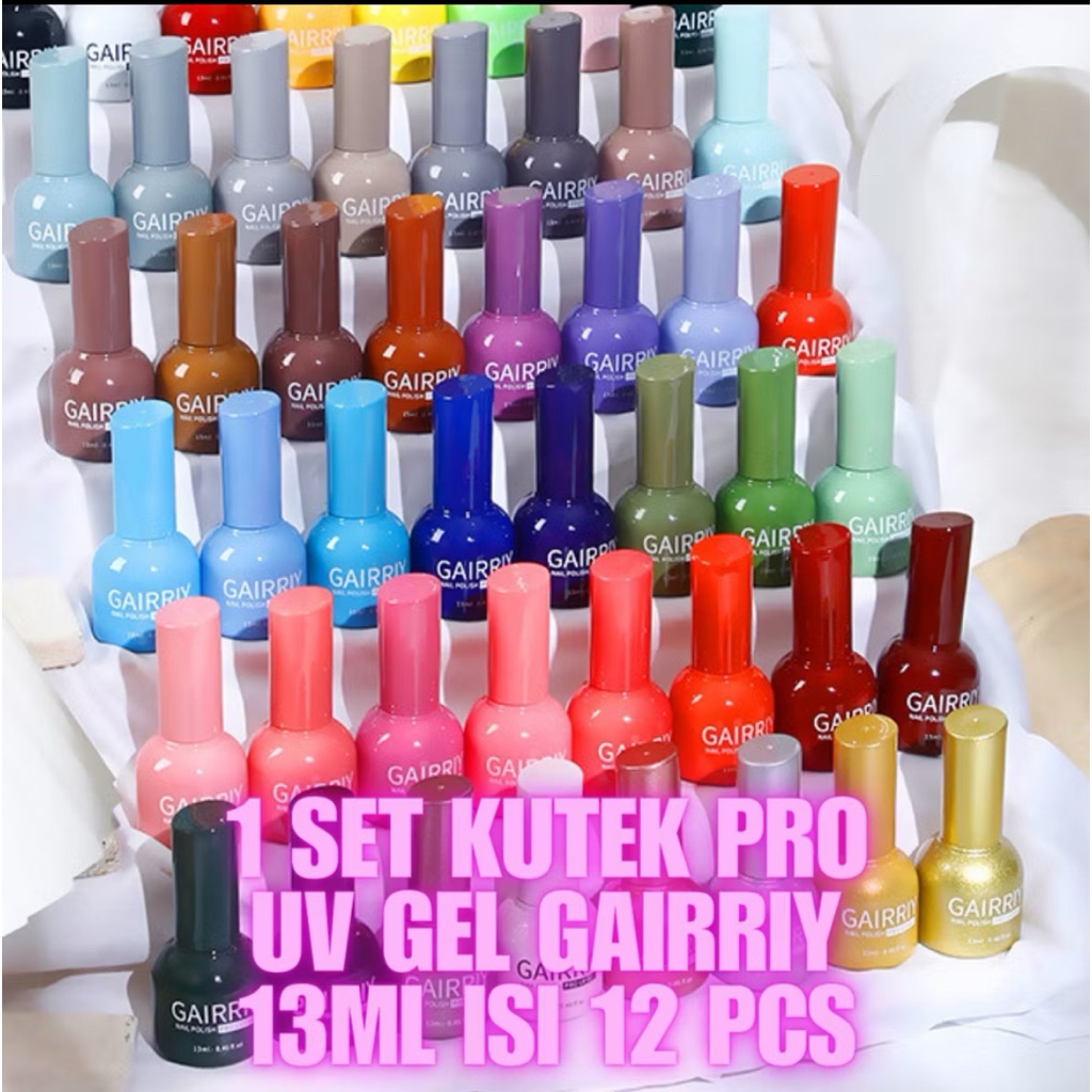 1 SET KUTEK 13 ML GAIRRIY UV GEL NAIL POLISH