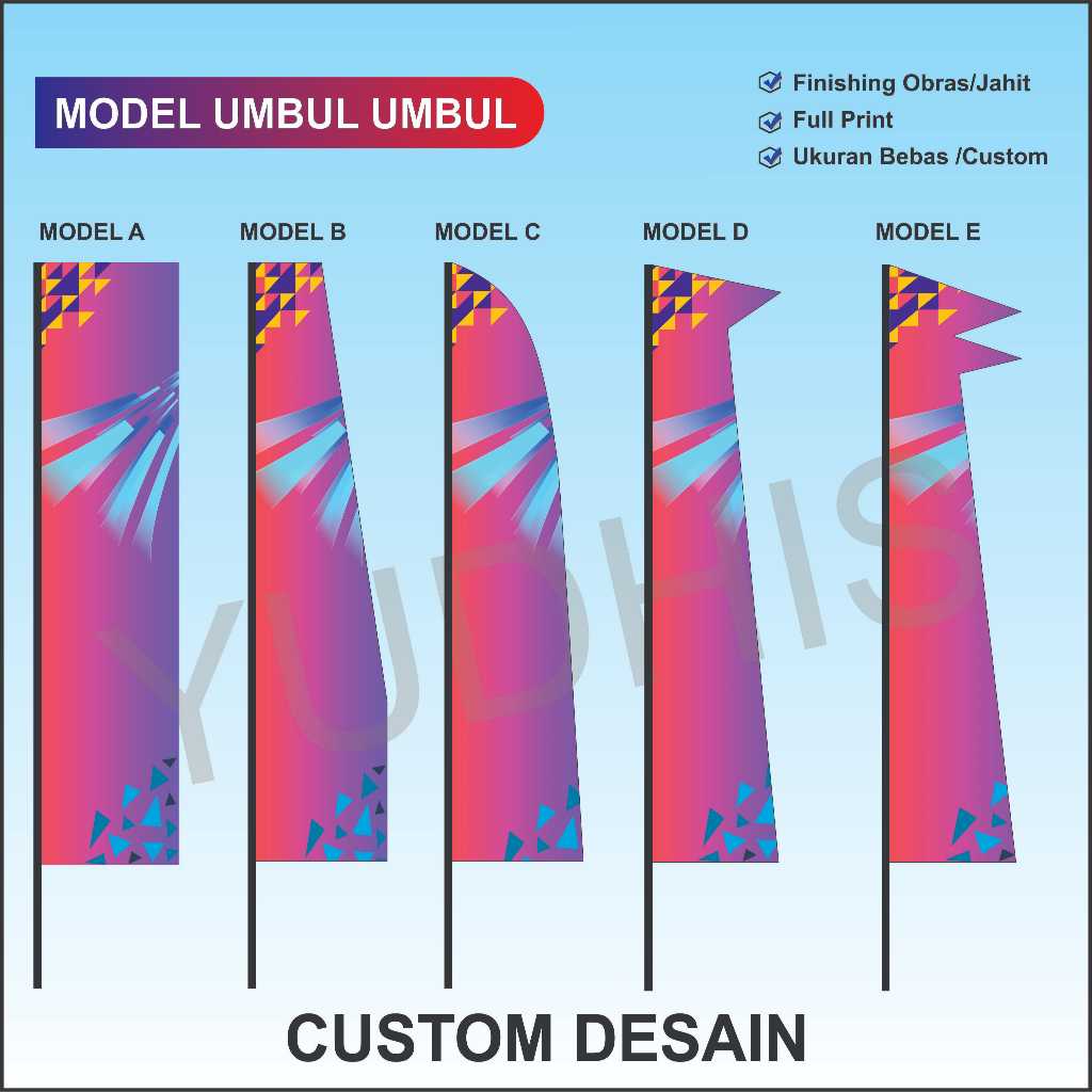 Umbul Umbul Kain Custom Murah