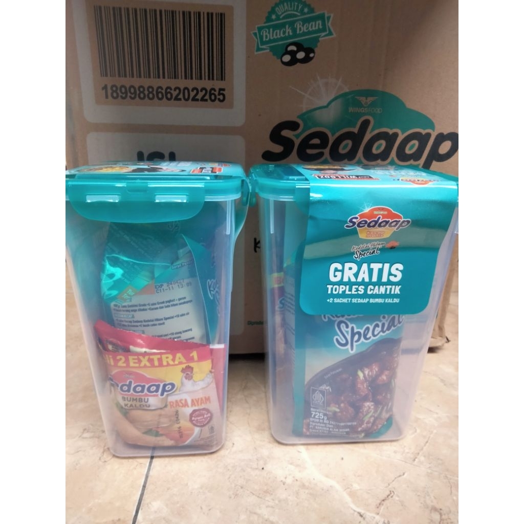 

kecap sedaap free toples +2saset sedaap bumbu kaldu