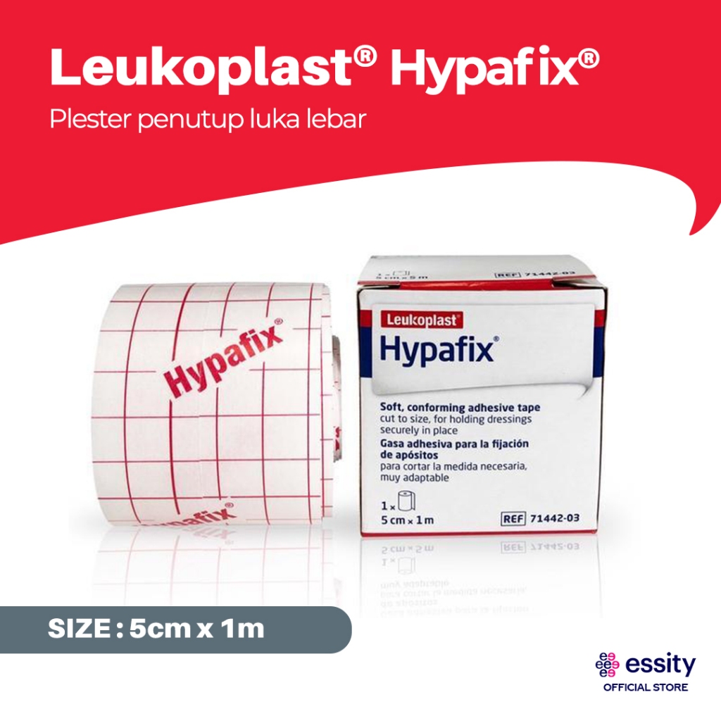 

Leukoplast Hypafix 5cm x 1m - Plester penutup luka lebar