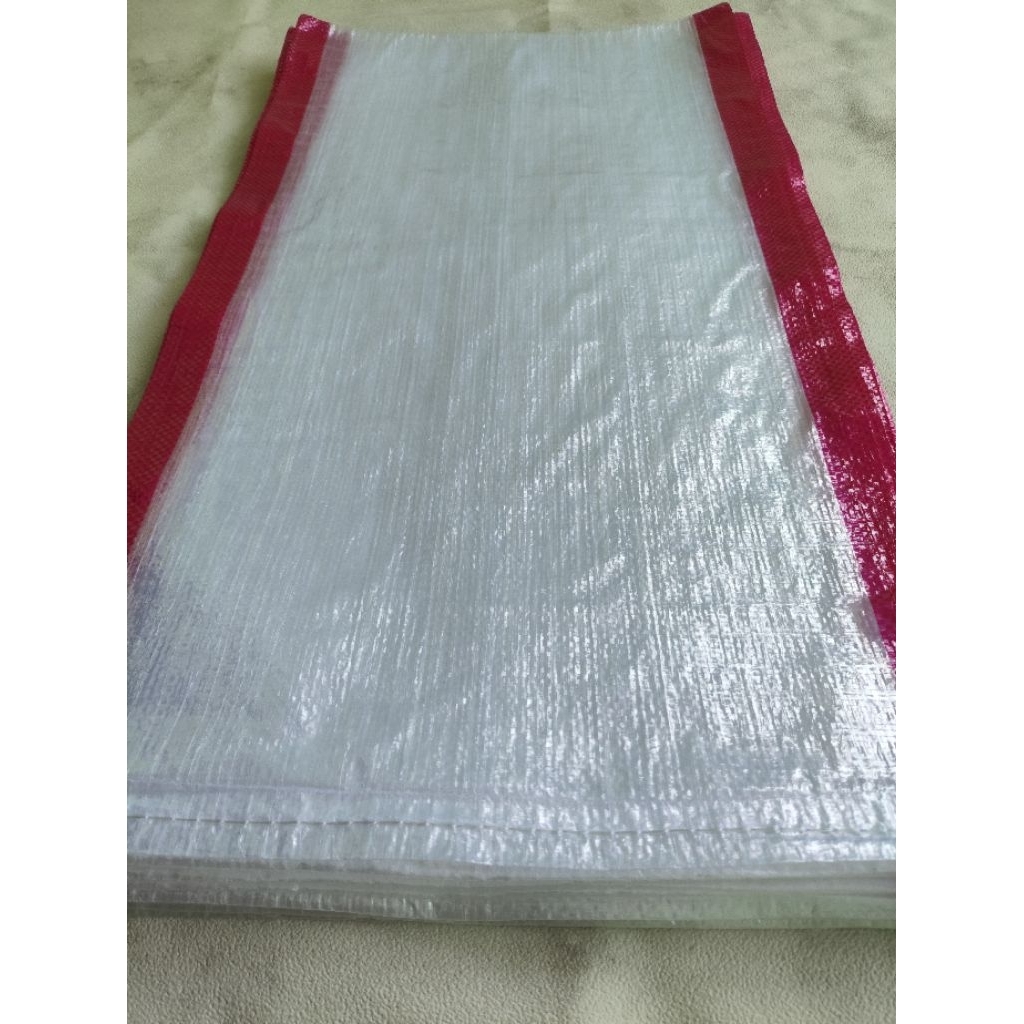 karung beras 20kg ukuran 40x72 transparan isi 50 lembar