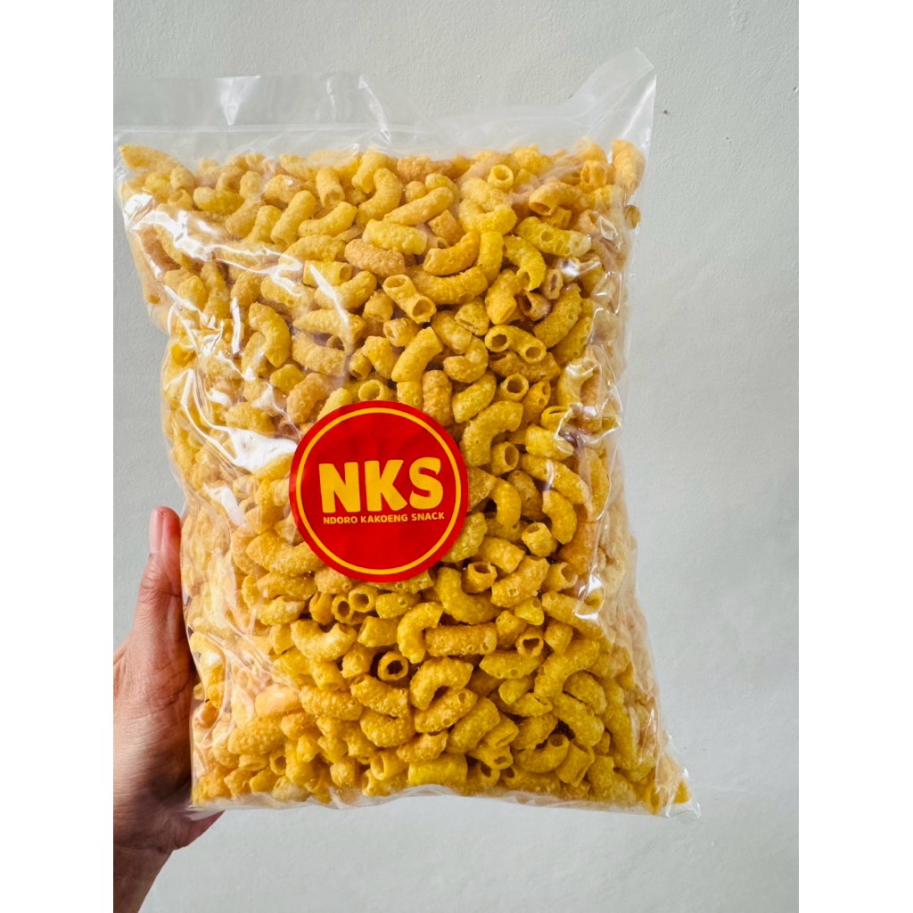 

NKS MAKARONI KRIWIL 500gr,RASA PEDAS SAMBEL KOREK DAN GURIHASIN