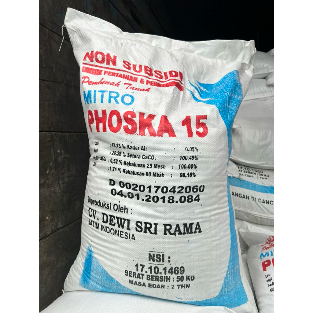 PUPUK PHONSKA / PHOSKA DEWI SRI RAMA 1 SAK REPACK 50 KG