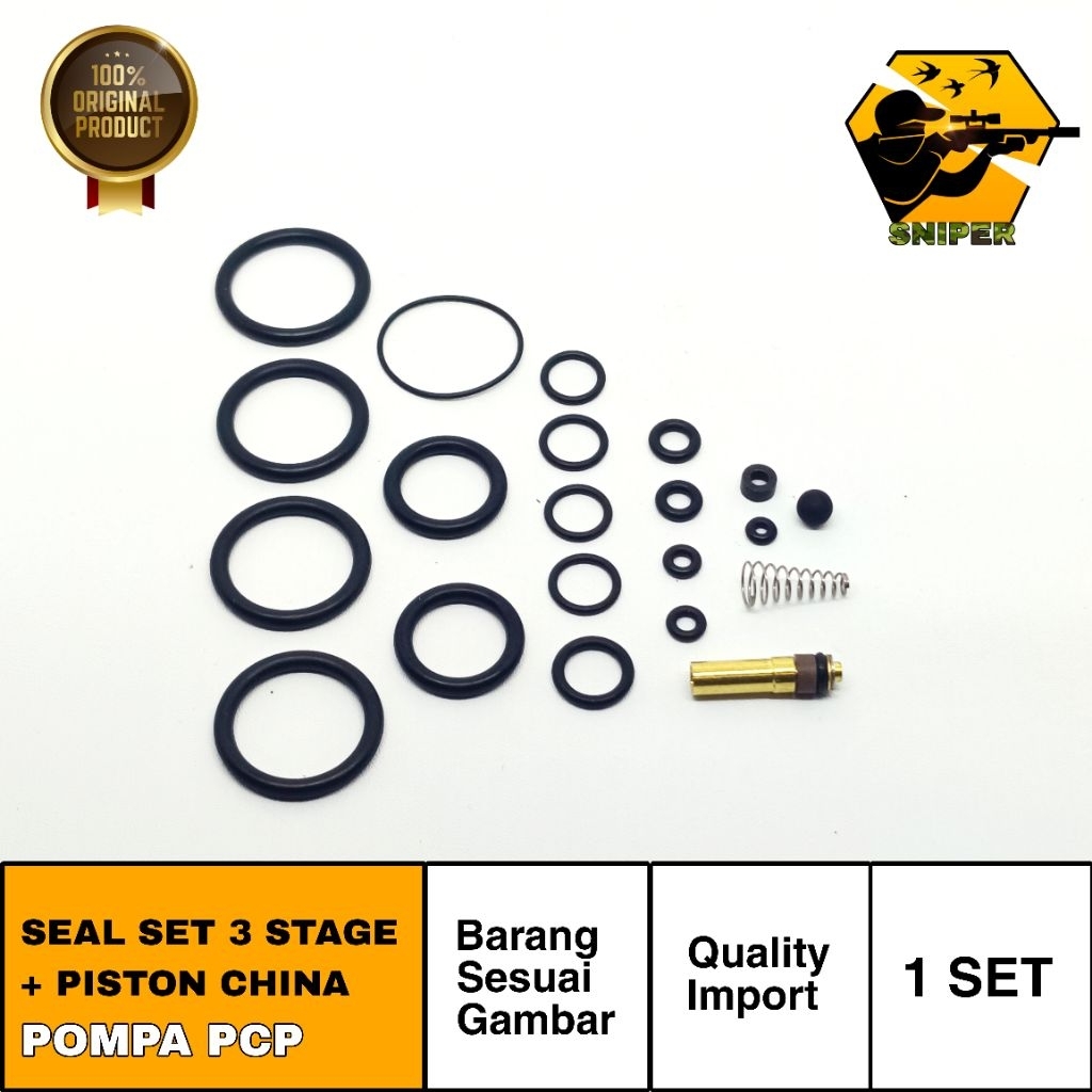 O-RING POMPA PCP, SHIL POMPA PCP, SEAL SET + POMPA PCP 3 STAGE, AGH, SNIPER, BARACUDA, PISONBEE,LANT