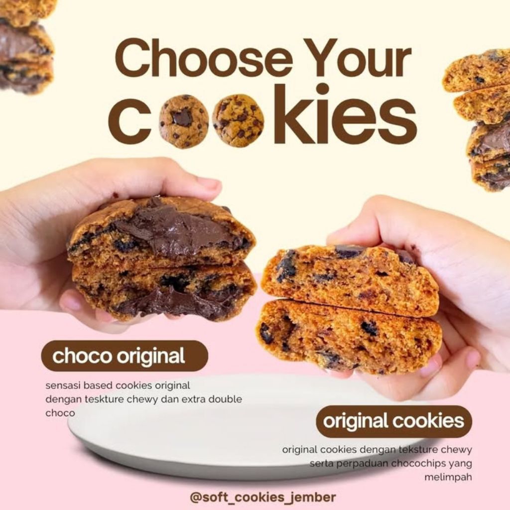 

Soft Cookies Choco Original - Lumer, Lembut, Tanpa Pengawet Snack Premium
