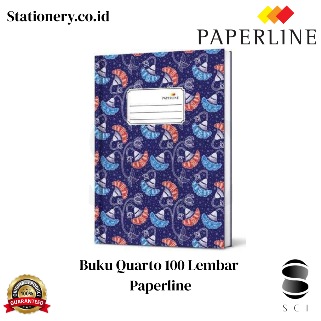 

Buku Hardcover Quarto 100 Lembar Paperline / Buku Kuarto Batik