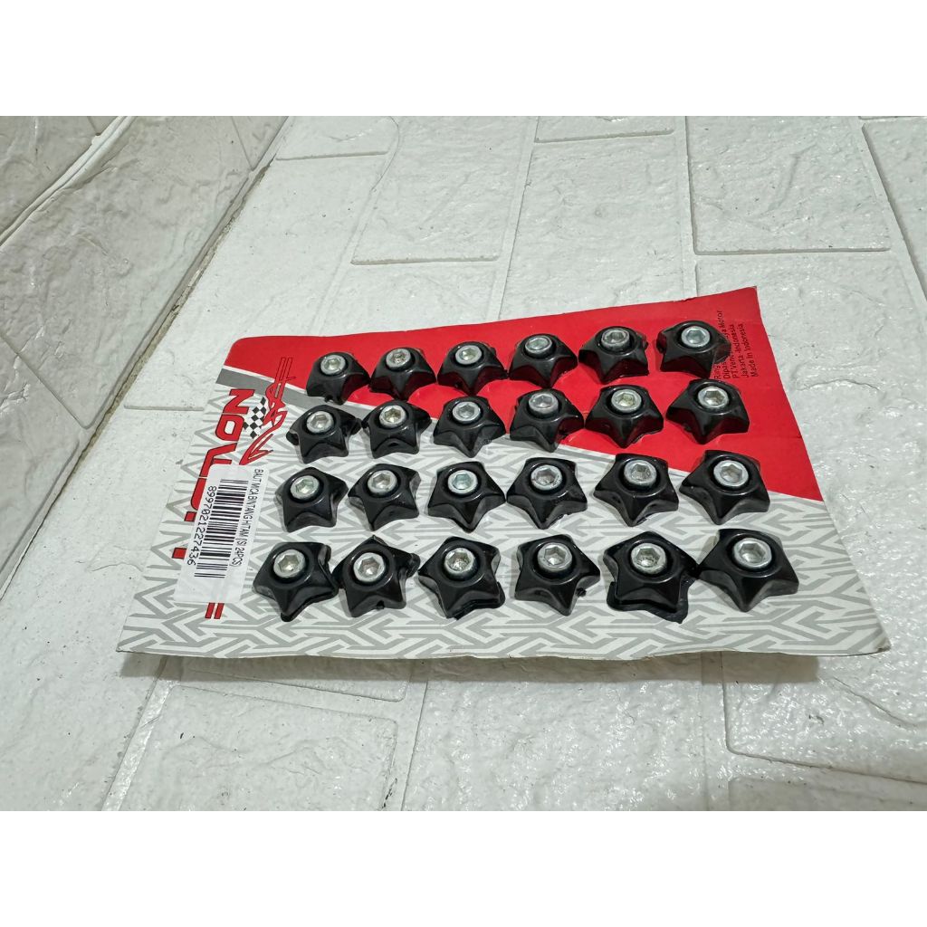 Baud Baut Motor Model Bintang Warna Hitam Baut Bintang Baut Plat Nomor Baut Mica Bintang
