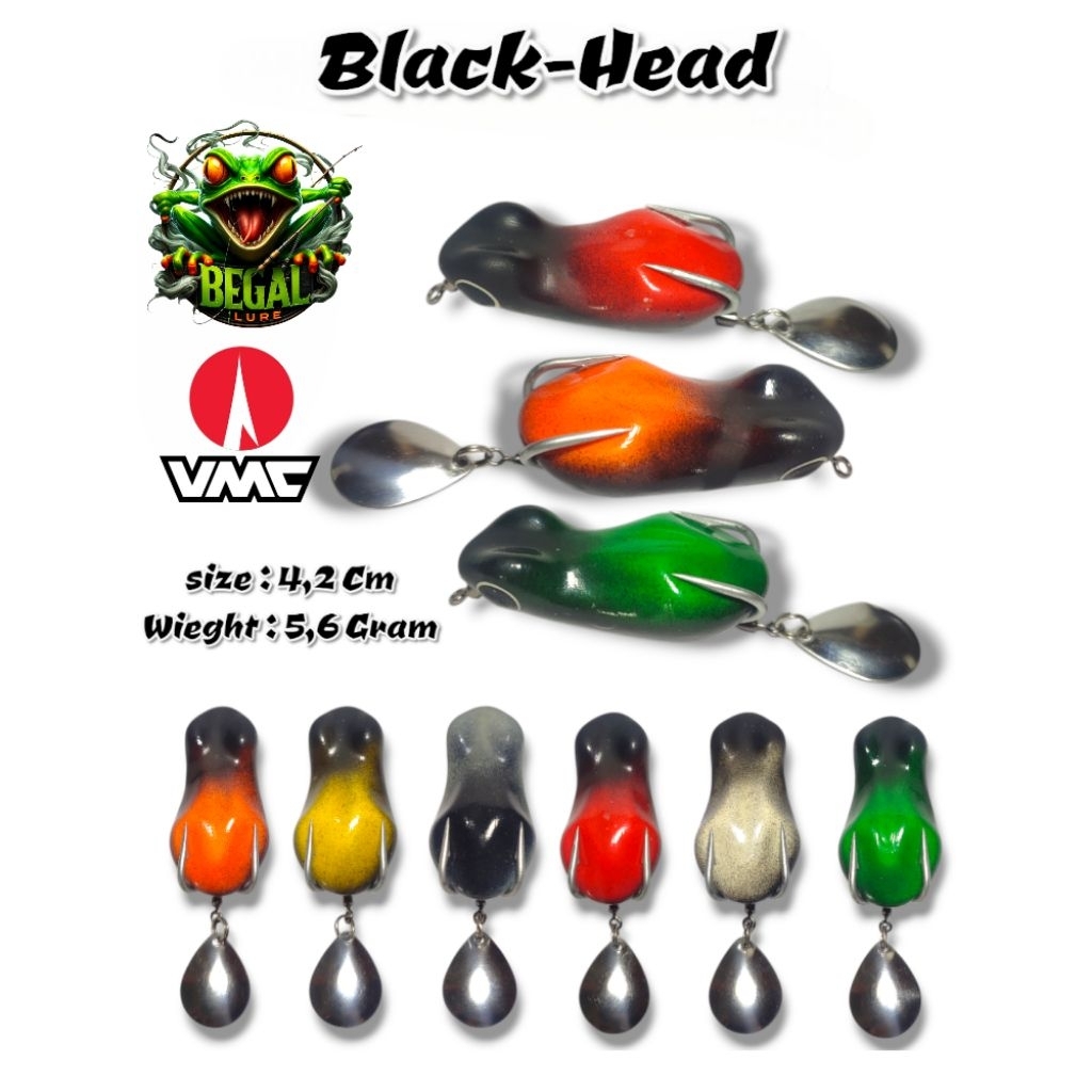 kodok palsu Umpan Mancing Casting Gabus Soft Frog Killer Begal lure 4,2 Cm DH VMC