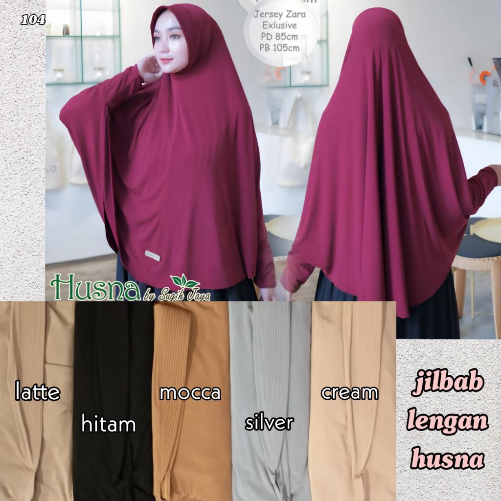 jilbab daily lengan Husna/ jilbab tangan