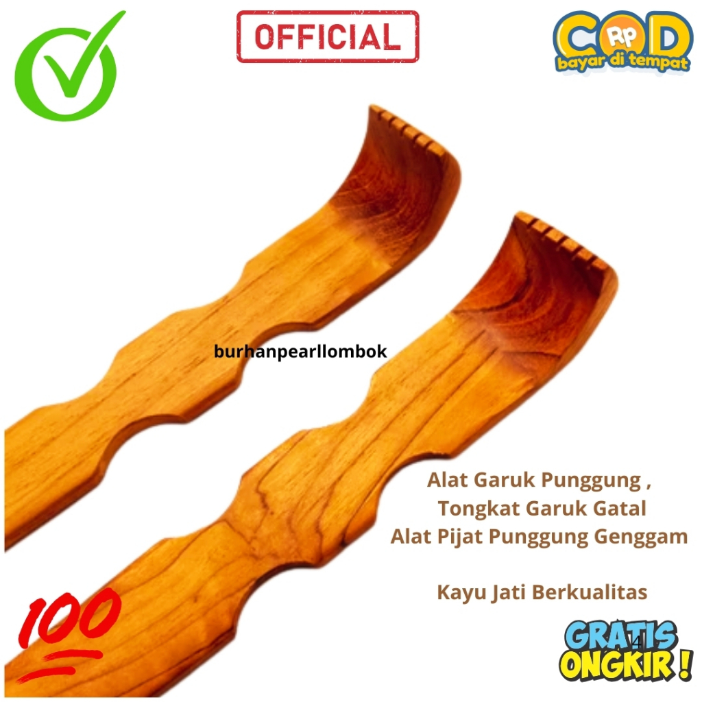 Garukan Punggung Gatel Bahan Kayu Jati Berkualitas