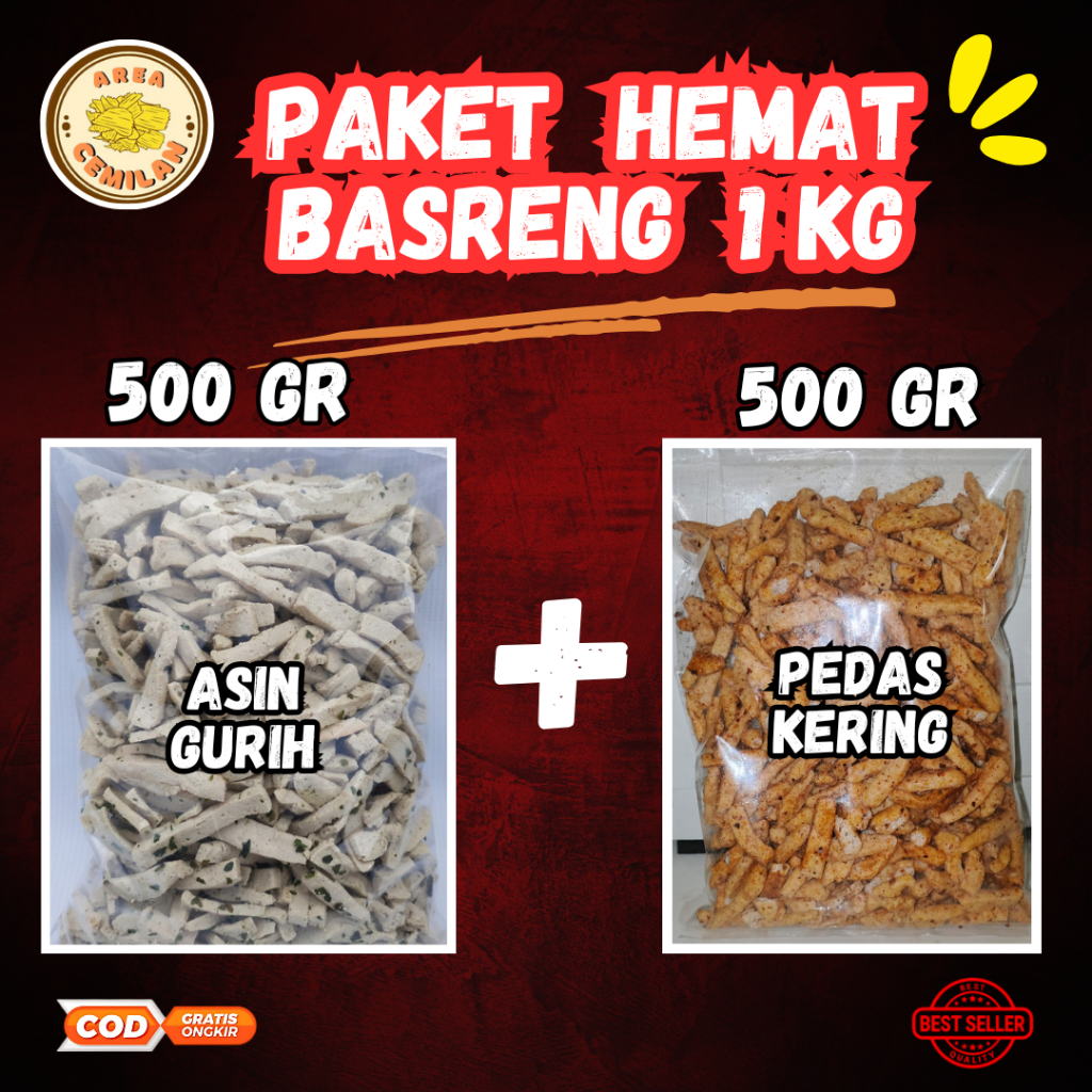 

1kg | BELI 1 DAPET 2 RASA | BASRENG DAUN JERUK/PAKET HEMAT/PEDAS/ORIGINAL/BALADO/1KG/500GR ENAK MANTAP