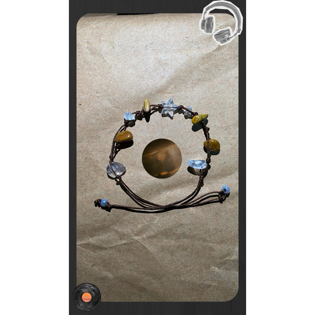 gelang menari dengan bayangan hindia baskara / gelang manik batu krikil alam