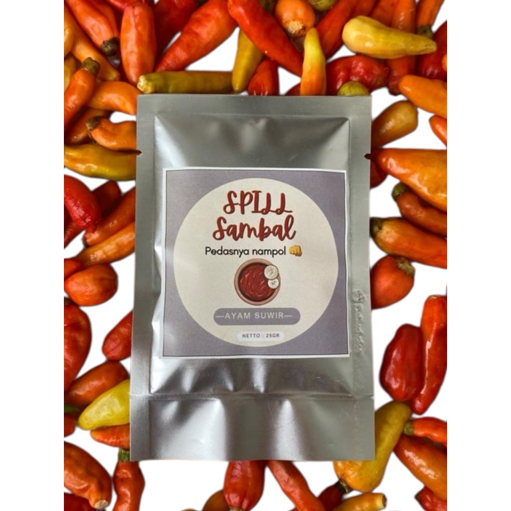 

SAMBAL AYAM SUWIR SACHET 25GR BEST SELLER / SAMBAL HOMEMADE / SPILL SAMBAL / SAMBAL KELUARGA TANPA PENGAWET