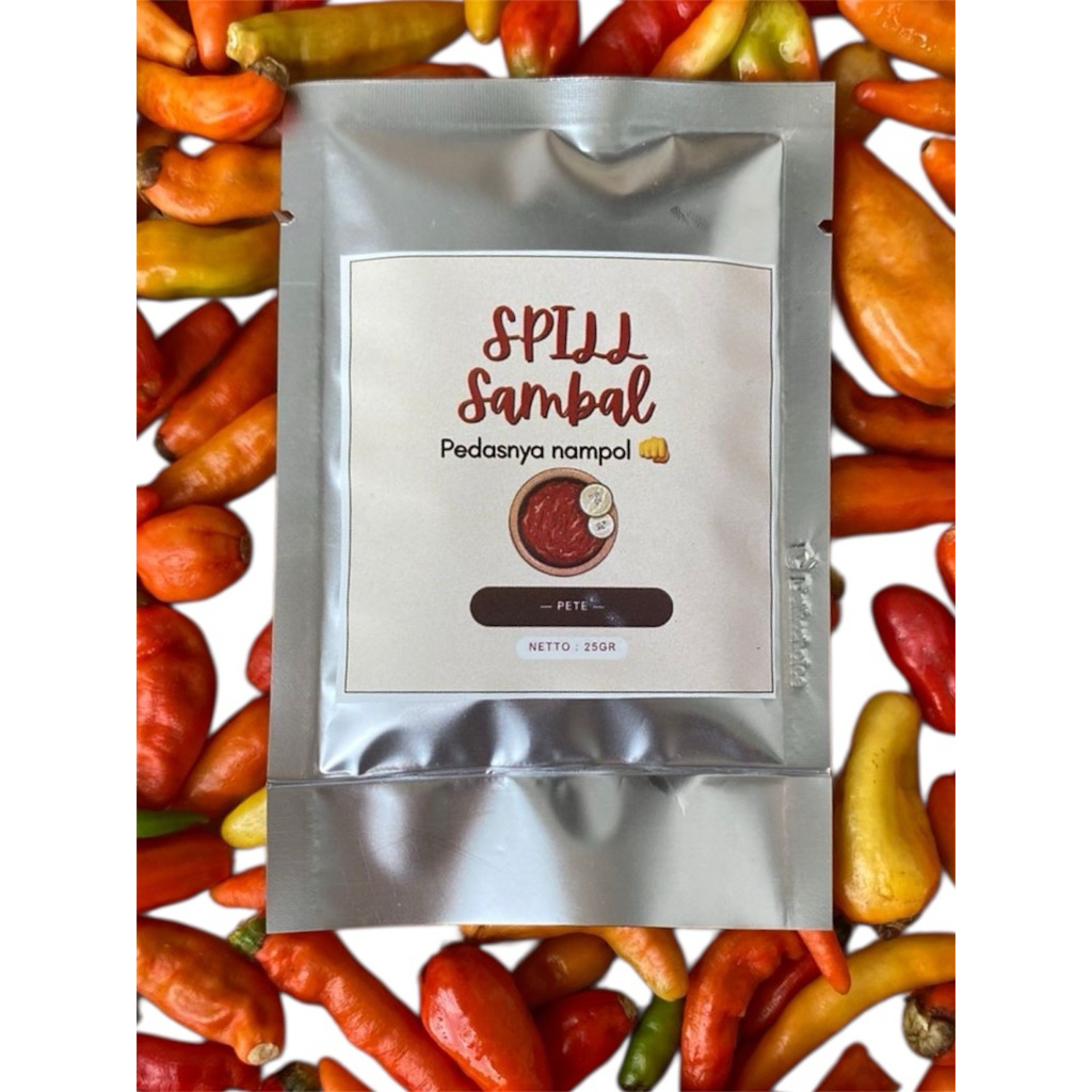 

SAMBAL PETE SACHET 25GR BEST SELLER / SAMBAL HOMEMADE / SPILL SAMBAL / SAMBAL KELUARGA TANPA PENGAWET
