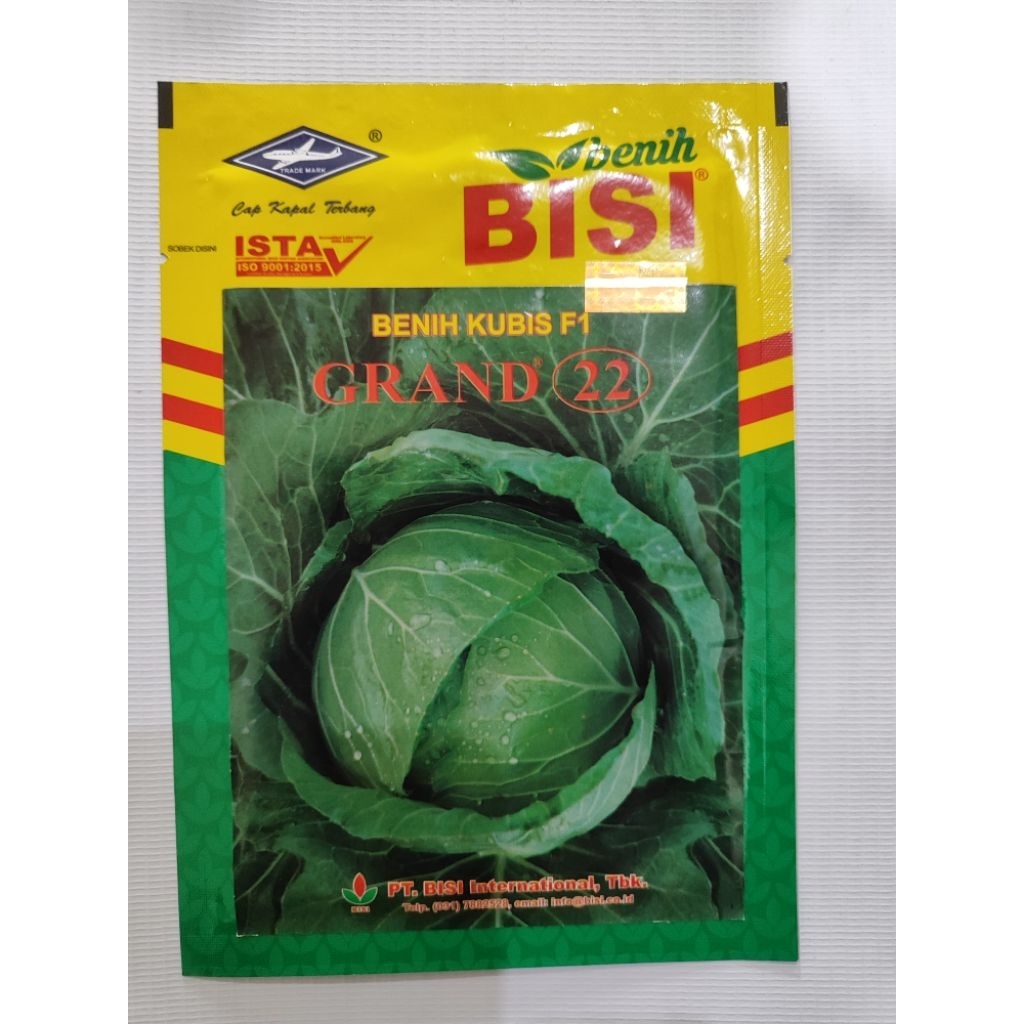 Benih Kubis Grand 22 Cap Kapal Terbang 15gr 100% Original