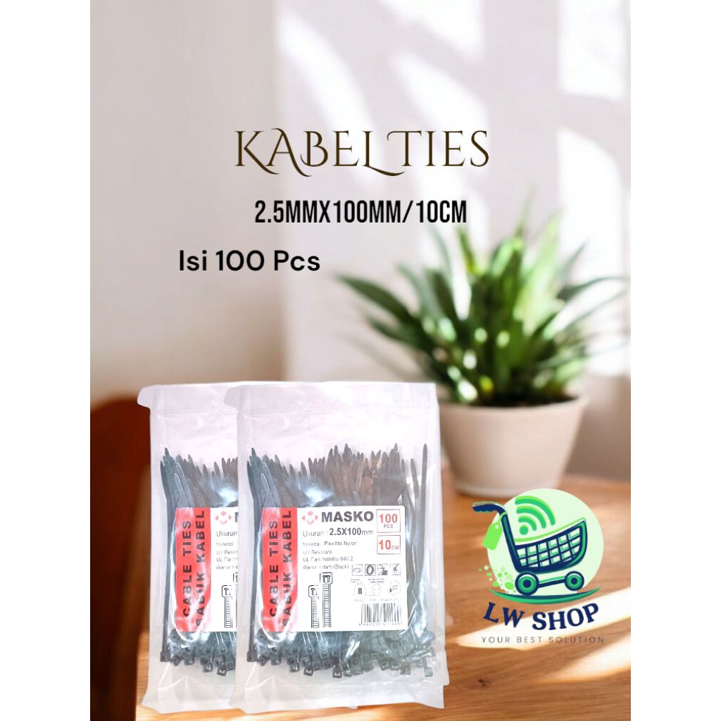 

Kabel Ties/Sabuk Kabel/Cable ties/2.5x100mm 10cm