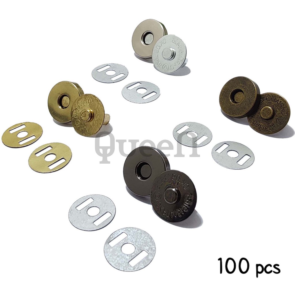 Kancing Magnet Tas / Kancing Magnet Besar / Kancing Magnet 18mm / 100 pcs
