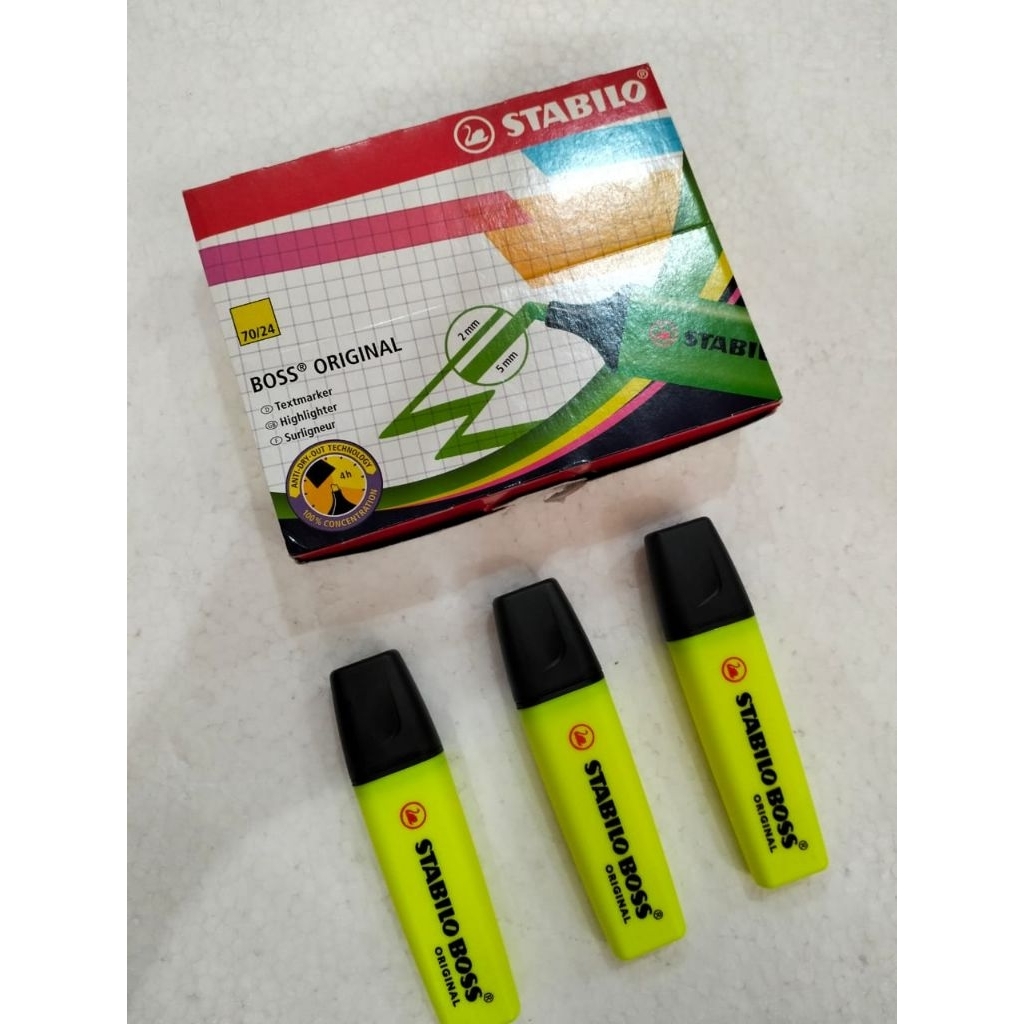 

STABILO KUNING MERK STABILO BOSS HIGHLIGTER ALAT PENANDA TULISAN