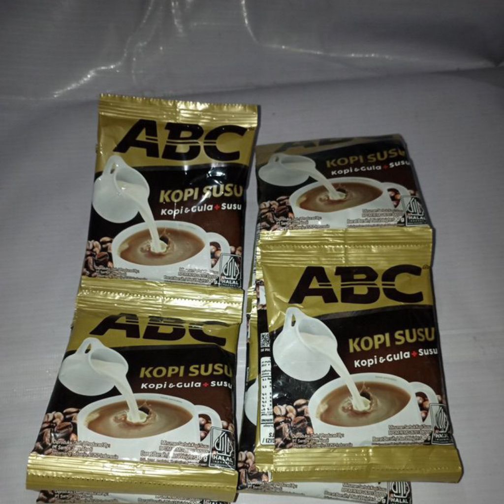 

Kopi ABC Kopi Susu Kopi dan Gula + Susu 30gr isi 10pcs