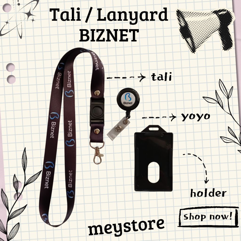 

Tali Gantungan ID CARD / Lanyard BIZNET Hitam [STOCK MELIMPAH] Termurahhh Harga Grosir! READY