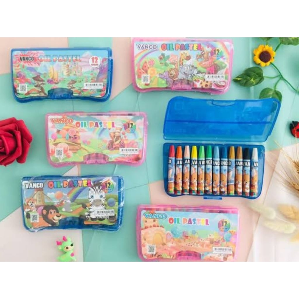 

habi_gift - VANCO OIL PASTEL 12 WARNA/ KRAYON MEWARNAI 12 WARNA VANCO