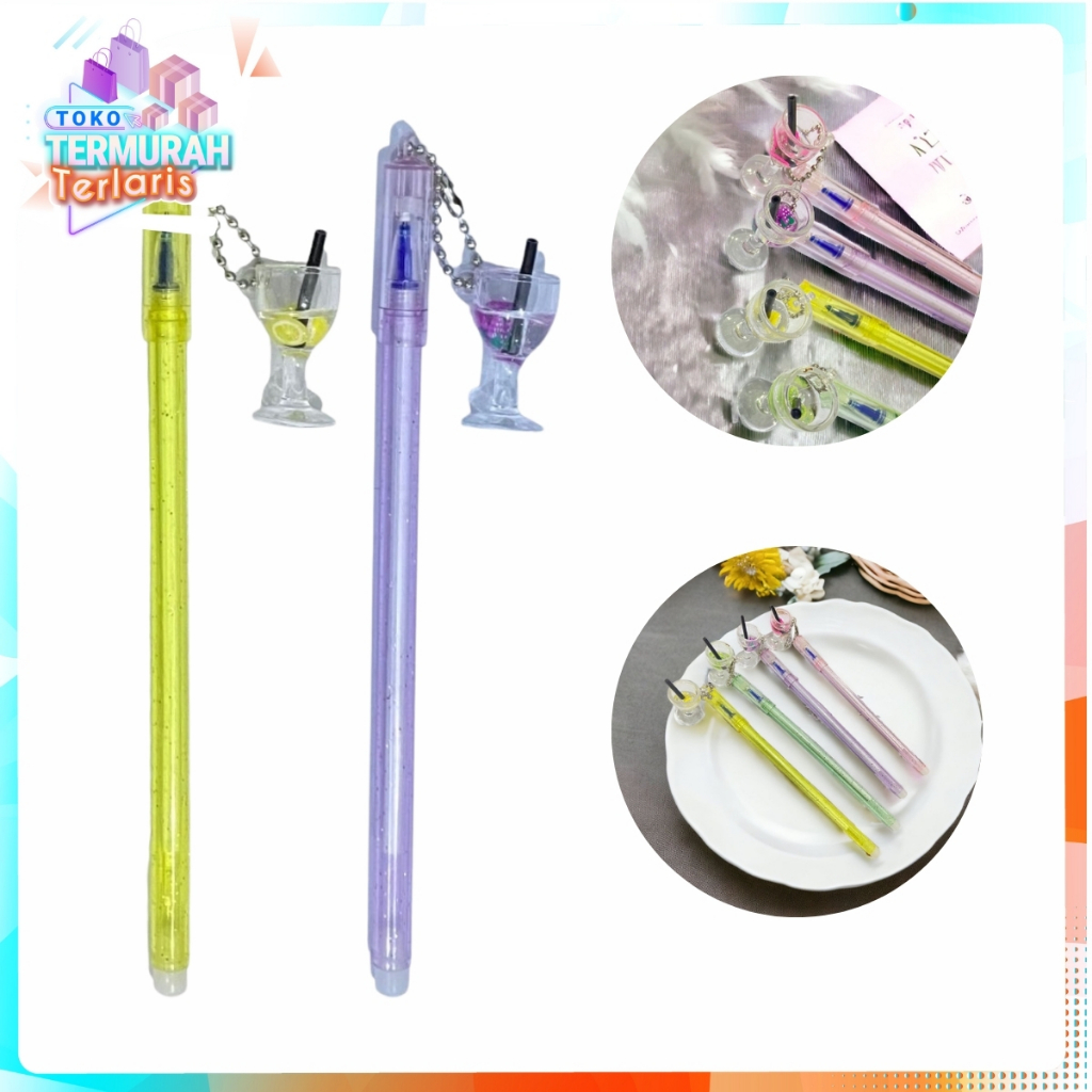 

TTT Pulpen Lucu Aesthetic Pulpen Gelas Juice Fancy Pen Gantungan Minuman Cocktail Bolpoint Karakter Minuman Cangkir Pena Gel Bolpen Unik Alat Tulis Kantor Gel Karakter