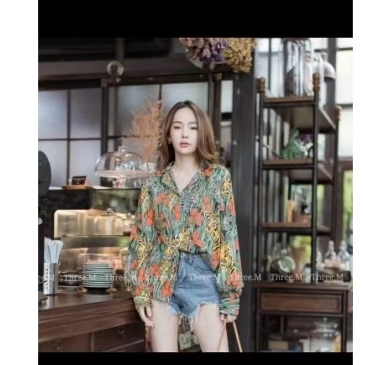 Blouse chiffon import three m