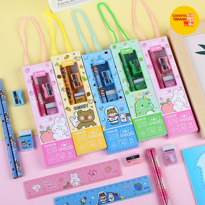 

CT SET ALAT TULIS 5 IN 1 KOTAK / SET ALAT TULIS KARTUN / SET ALAT TULIS ANAK MOTIF KARTUN / SET ALAT TULIS 5 IN 1 LUCU