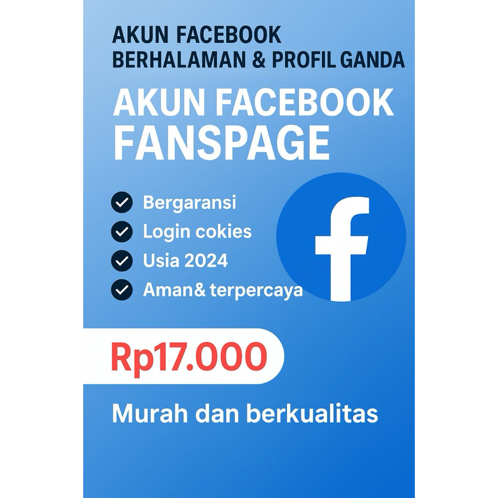 AKUN FB TUA TAHUNAN AKUN FB BIKIN HALAMAN PROFIL GANDA AKUN FACEBOOK FP AKUN FACEBOOK COOKIES