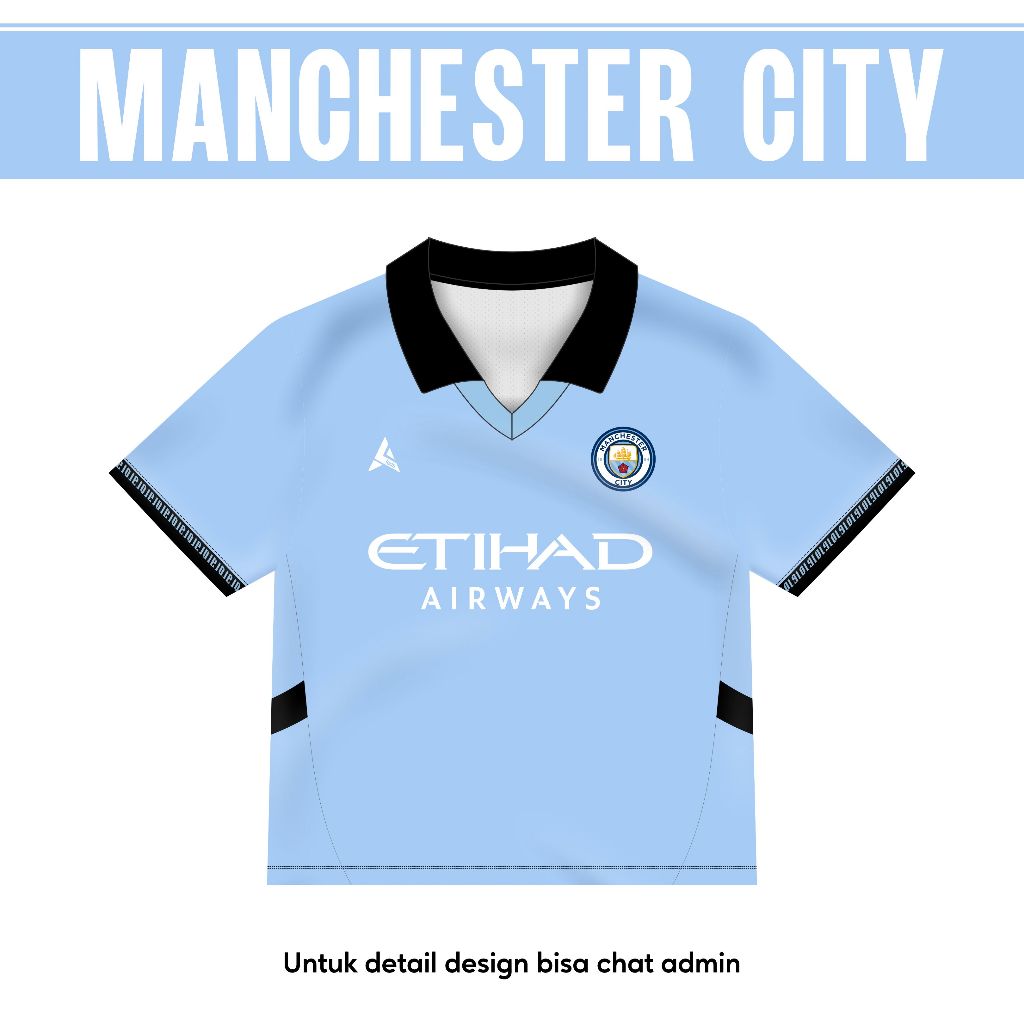 ATHLETIC SPORTWEAR KIDS - Jersey Bola Fantasy Anak - Man City Home 2024-25 - Unisex