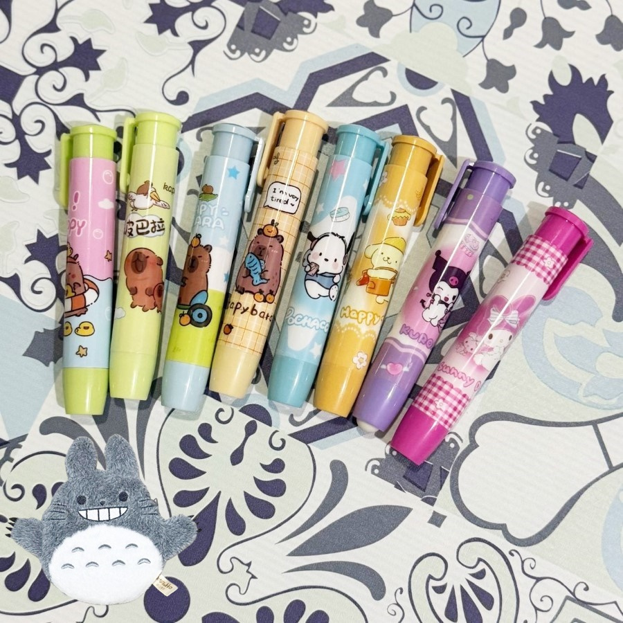 

[1 PCS] PENGHAPUS DORONG 1013 CAPYBARA 1016 SANRIO PENGHAPUS MODEL PEN CETEK
