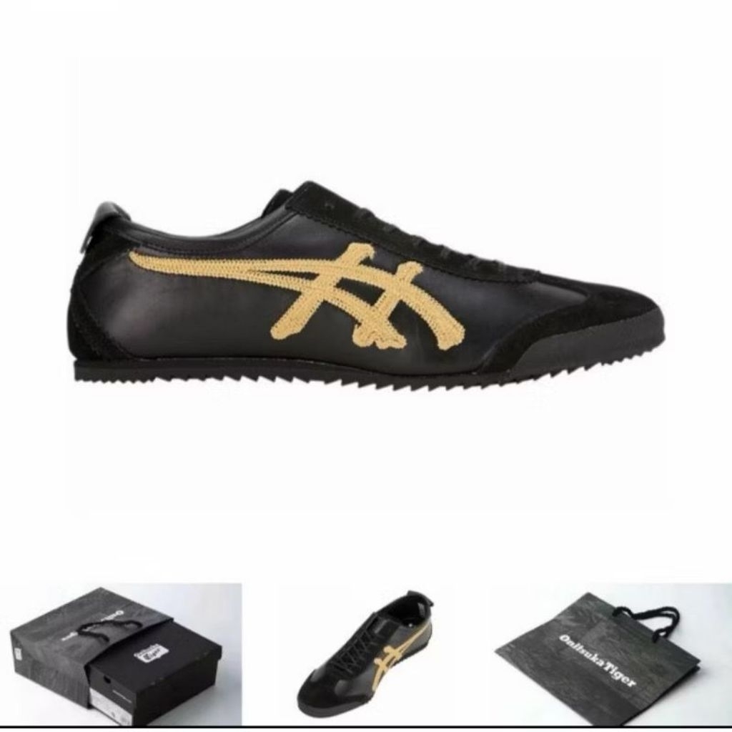 SEPATU ONITSUKA TIGER MEXICO 66 JAPAN KABUKI BLACK GOLD