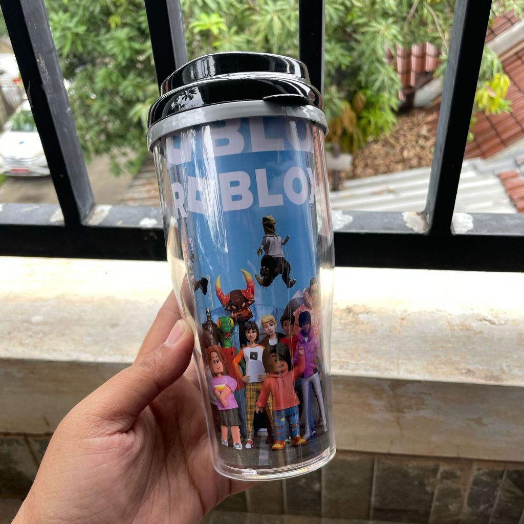 Tumbler Tinggi Roblox Avatar Game Kartun Anak Robux Botol Minum Gelas